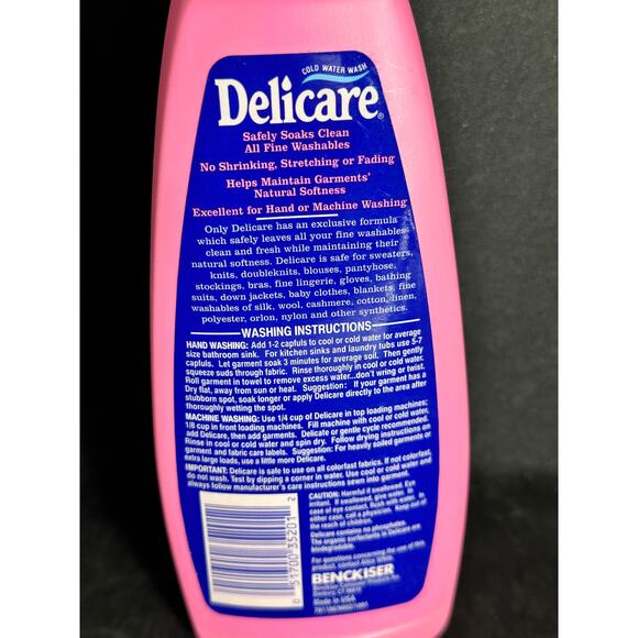 VTG NOS Delicare Cold Water Wash for all Fine Washables; 16 oz; PROP - Picture 3 of 6